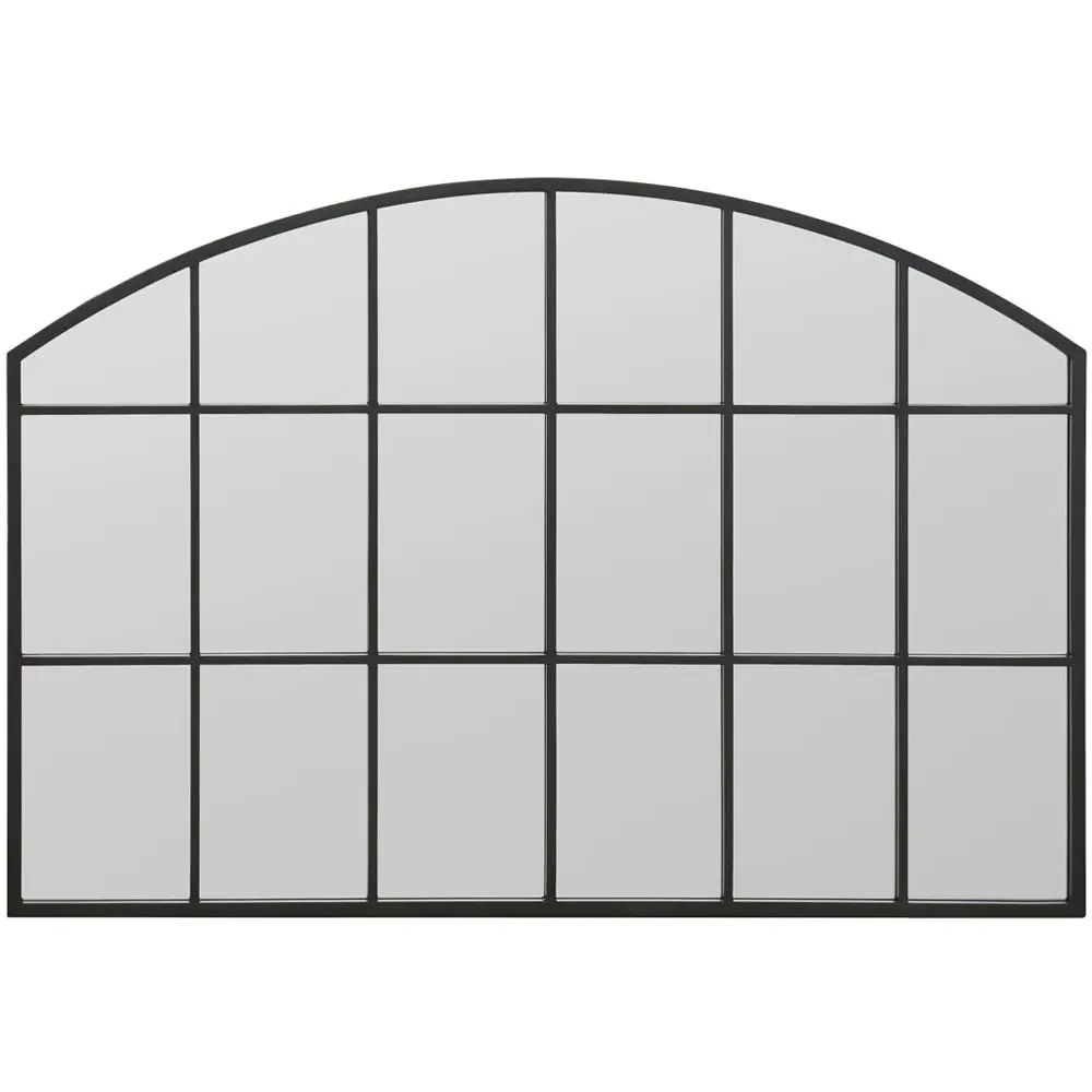 Arcus Arched Wall Mirror - Black, Metal