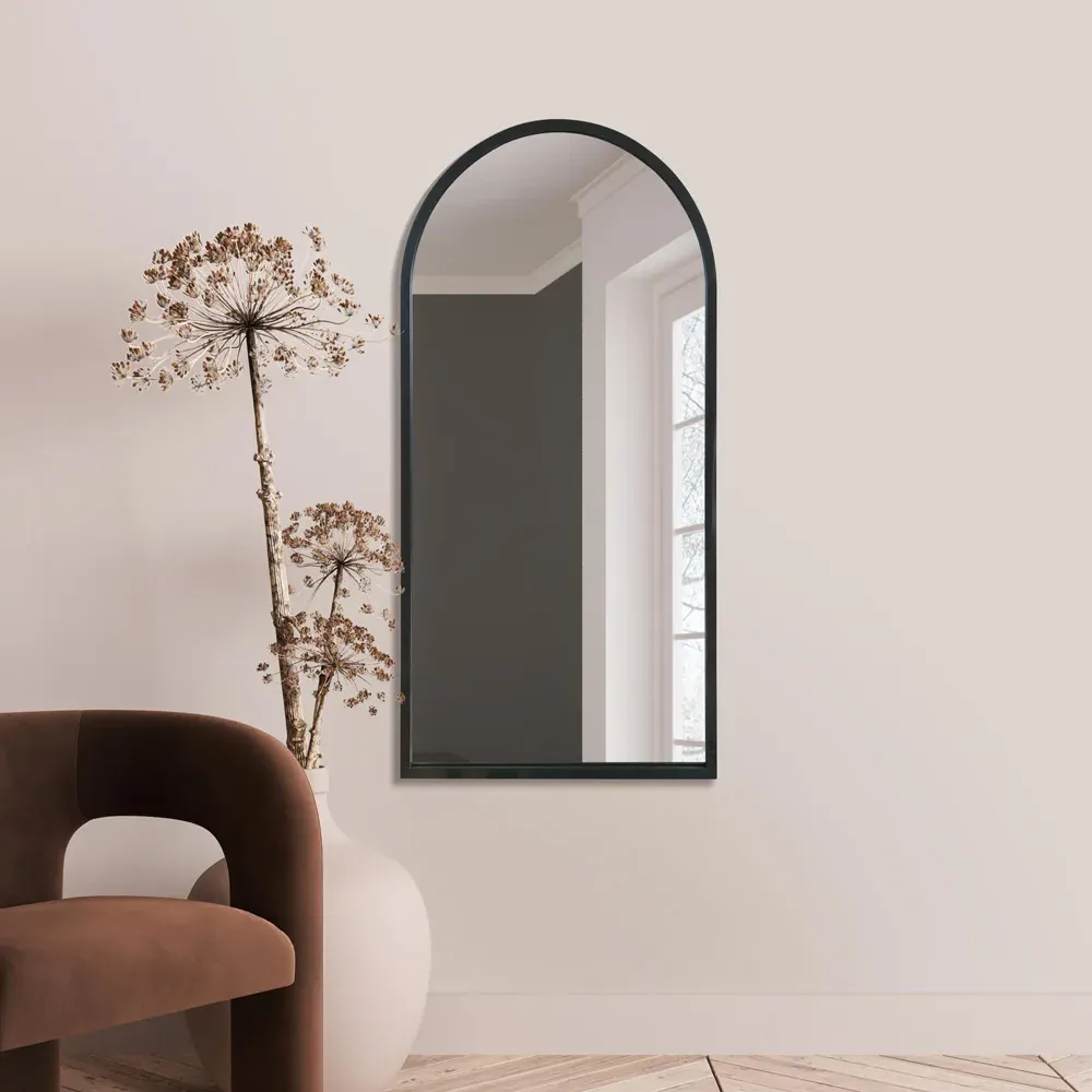 Arcus Arched Wall Mirror - Black