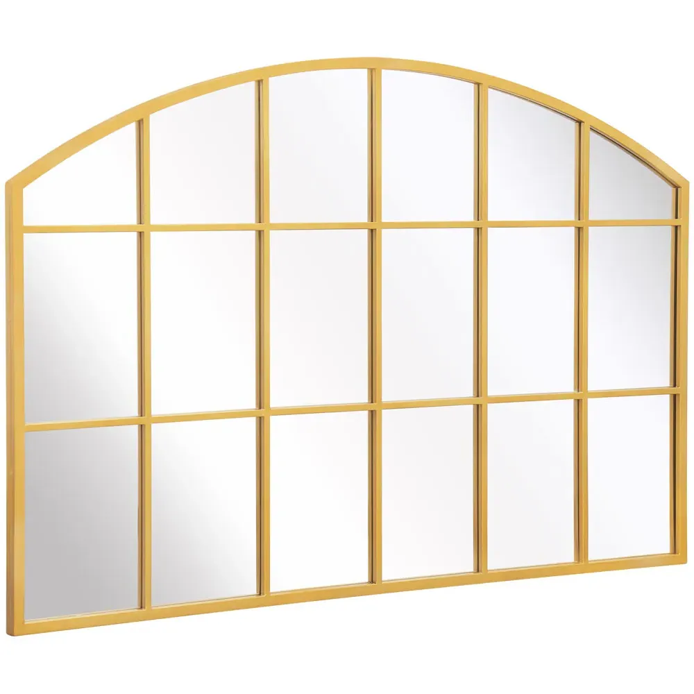 Arcus Arched Wall Mirror - Gold, Metal