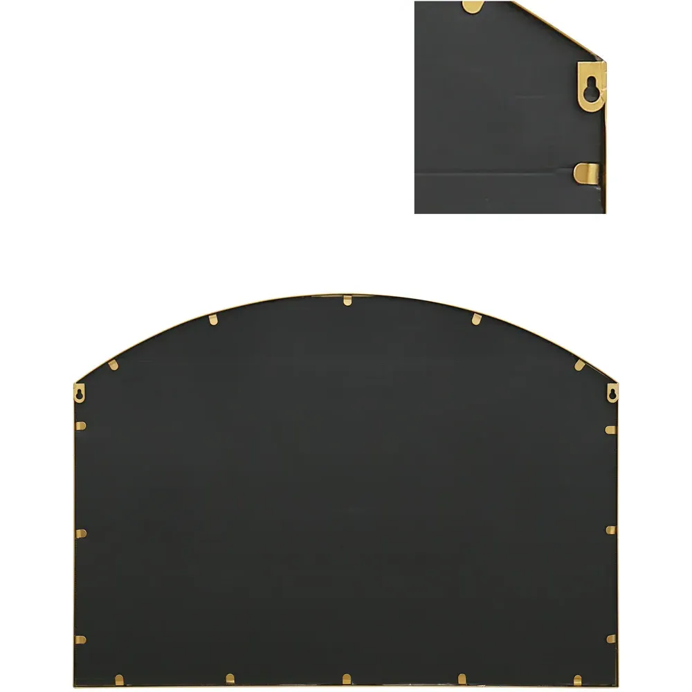 Arcus Arched Wall Mirror - Gold, Metal