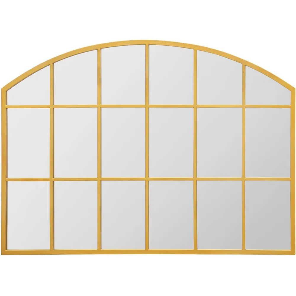 Arcus Arched Wall Mirror - Gold, Metal