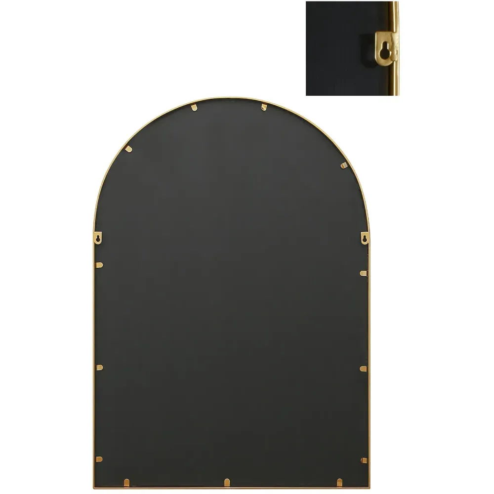 Arcus Arched Wall Mirror - Gold, Metal