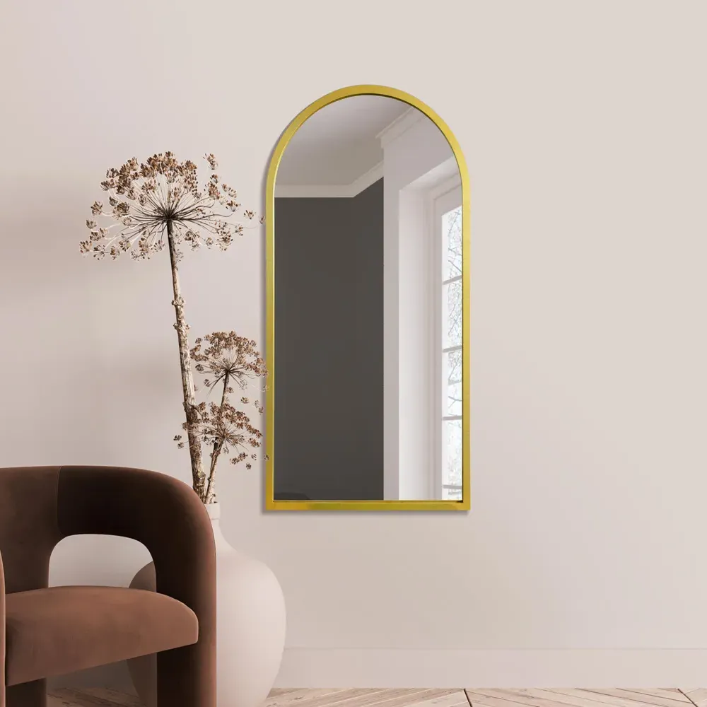 Arcus Arched Wall Mirror - Gold