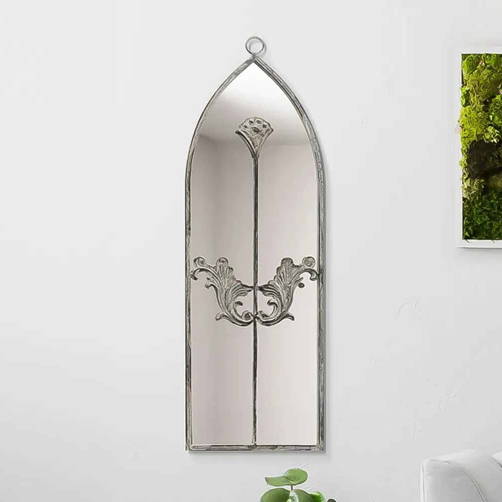 Arcus Arched Wall Mirror - Grey, Concrete