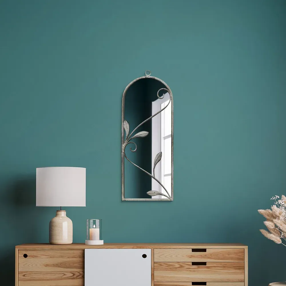 Arcus Arched Wall Mirror - Grey, Concrete