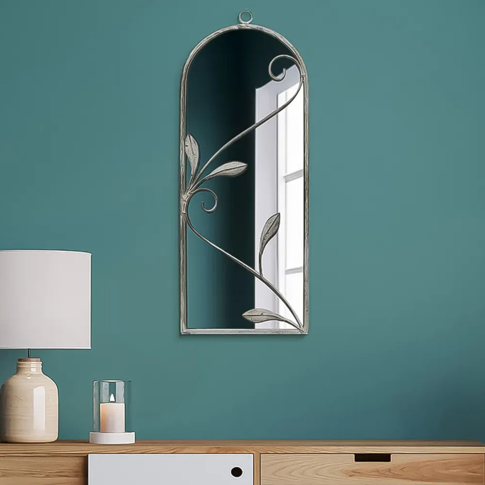 Arcus Arched Wall Mirror - Grey, Concrete