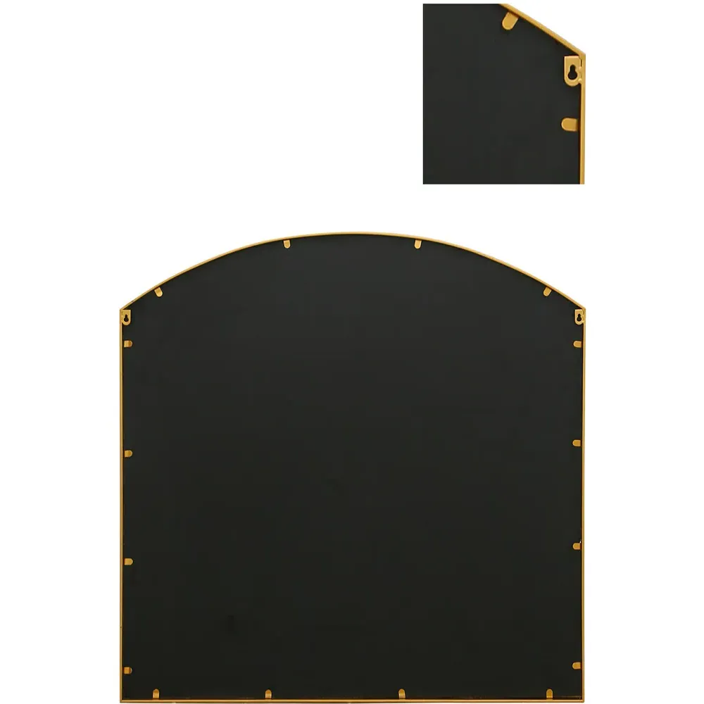 Arcus Window Metal Leaner Wall Mirror - Gold