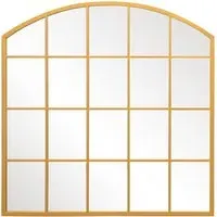Arcus Window Metal Leaner Wall Mirror - Gold