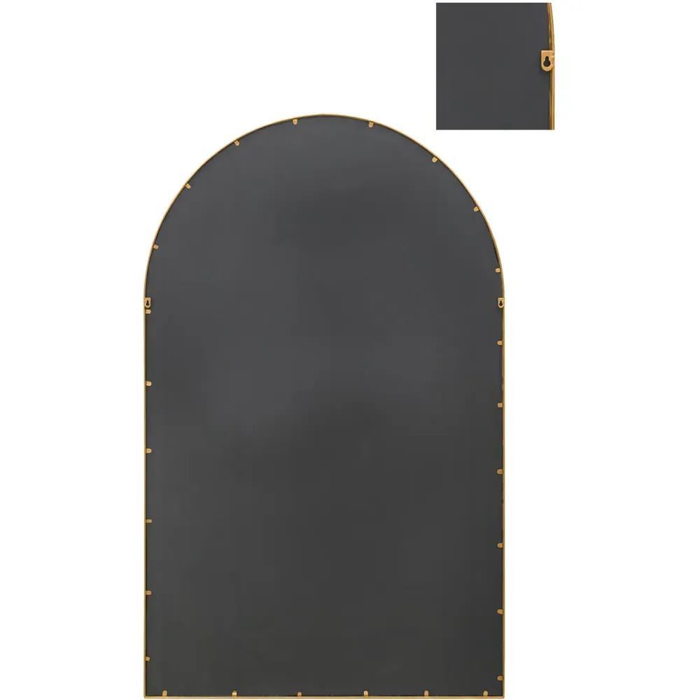 Arcus Window Metal Leaner Wall Mirror - Gold