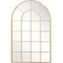 Arcus Window Metal Leaner Wall Mirror - Gold