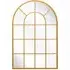 Arcus Window Metal Leaner Wall Mirror - Gold