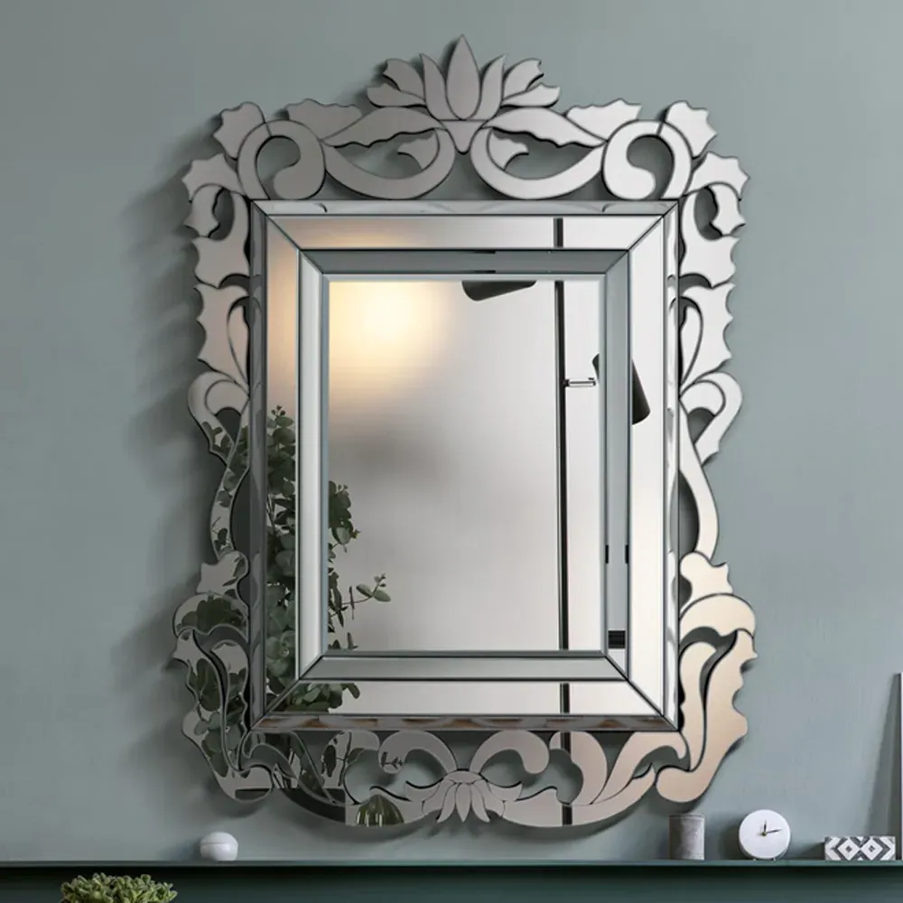 Baroque Inspired Wall Mirror - Clear