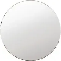 Bevelled Round Mirror - Black Glass