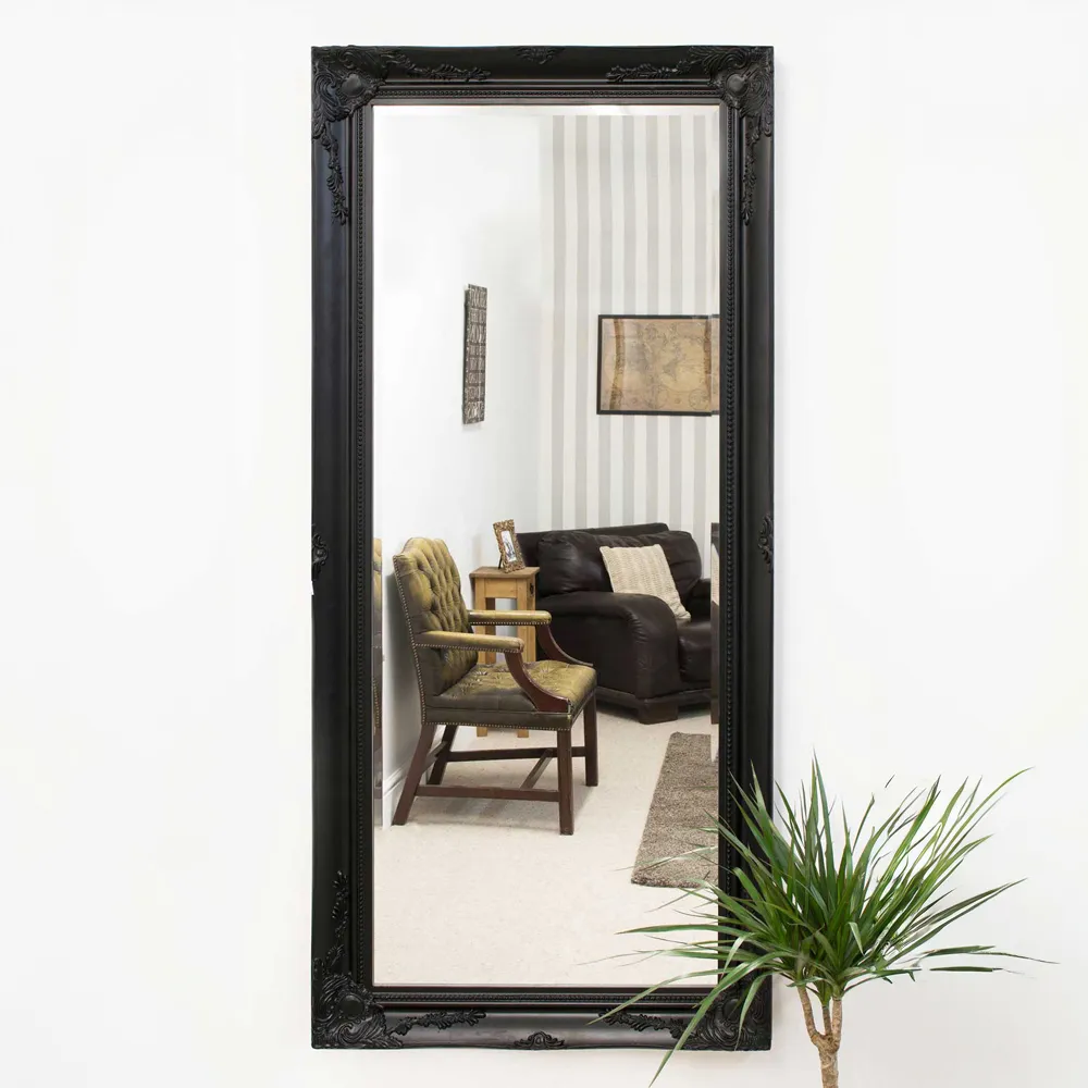 Buxton Full Length Leaner Wall Mirror - Black