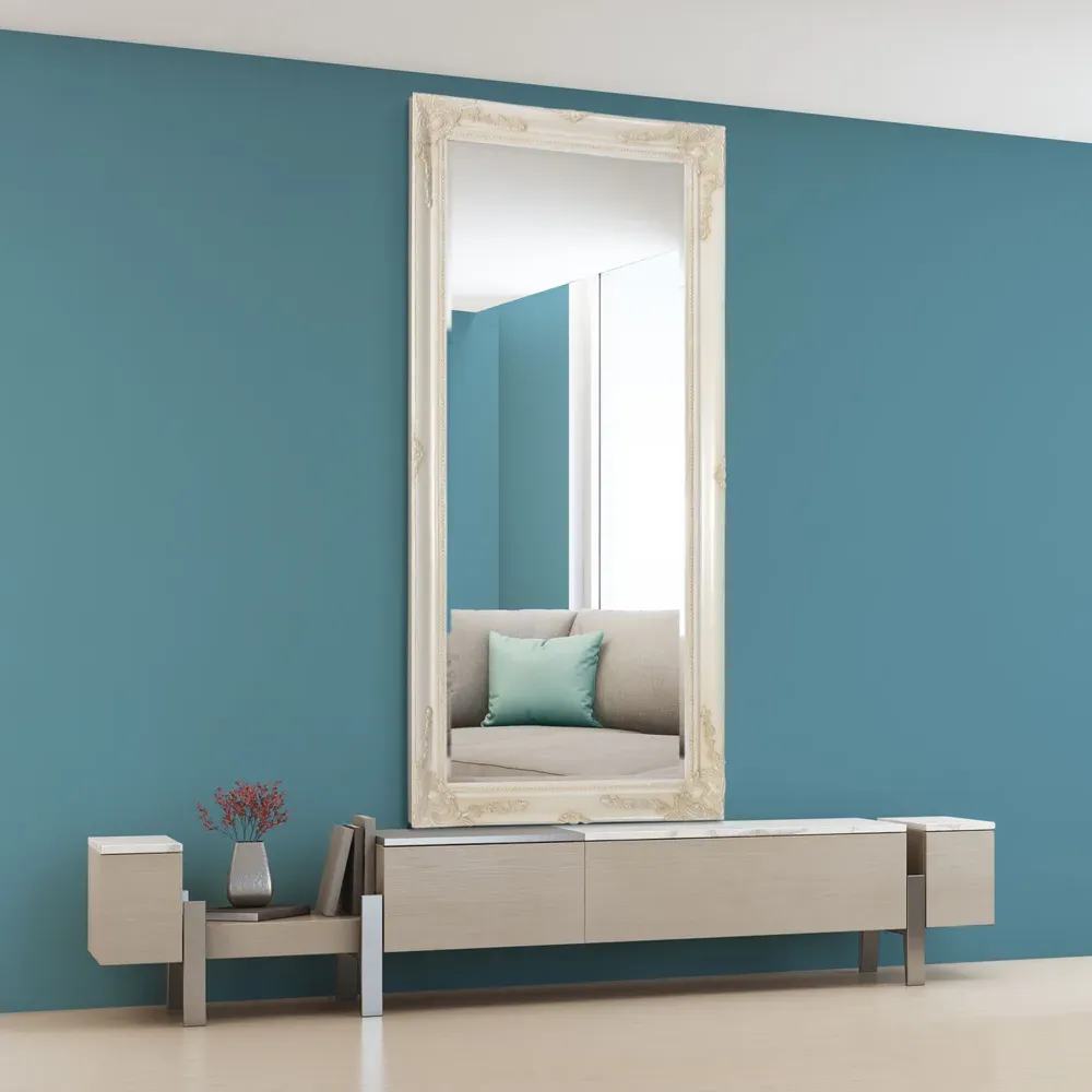 Buxton Full Length Leaner Wall Mirror - Cream
