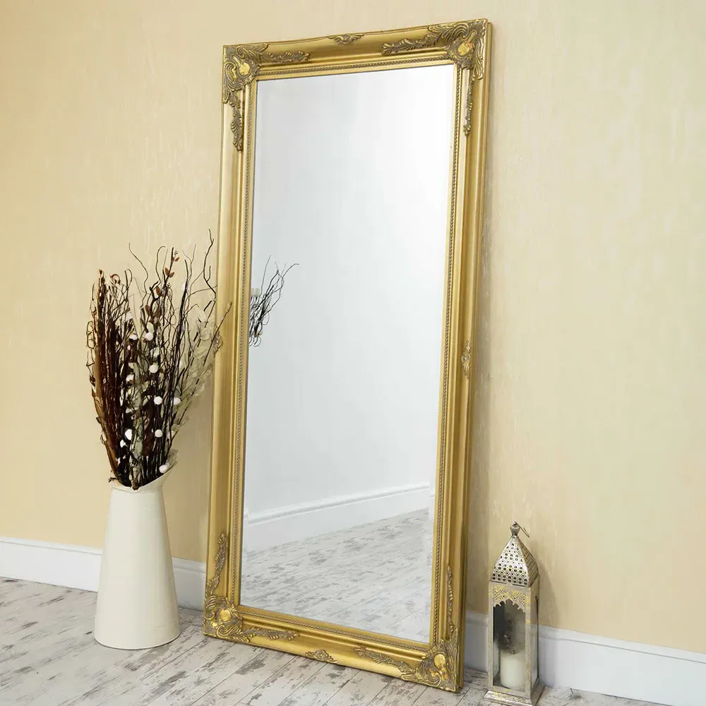 Buxton Full Length Leaner Wall Mirror - Gold