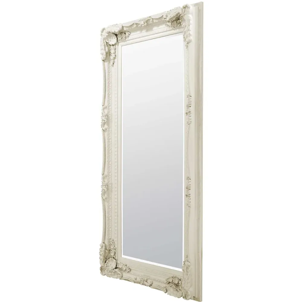 Carved Louis Large Wall Mirror - Cream