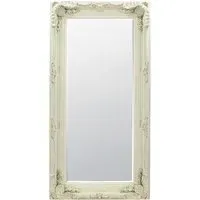 Carved Louis Large Wall Mirror - Cream