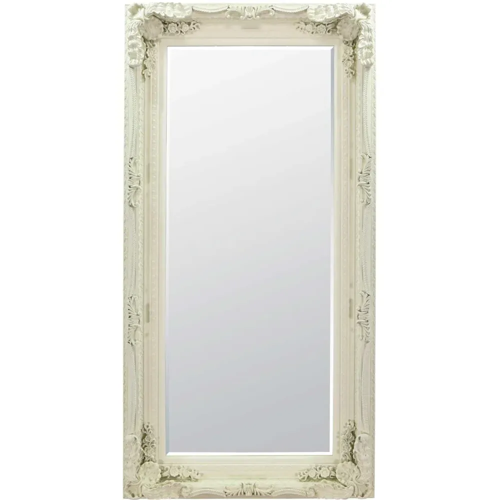 Carved Louis Large Wall Mirror - Cream