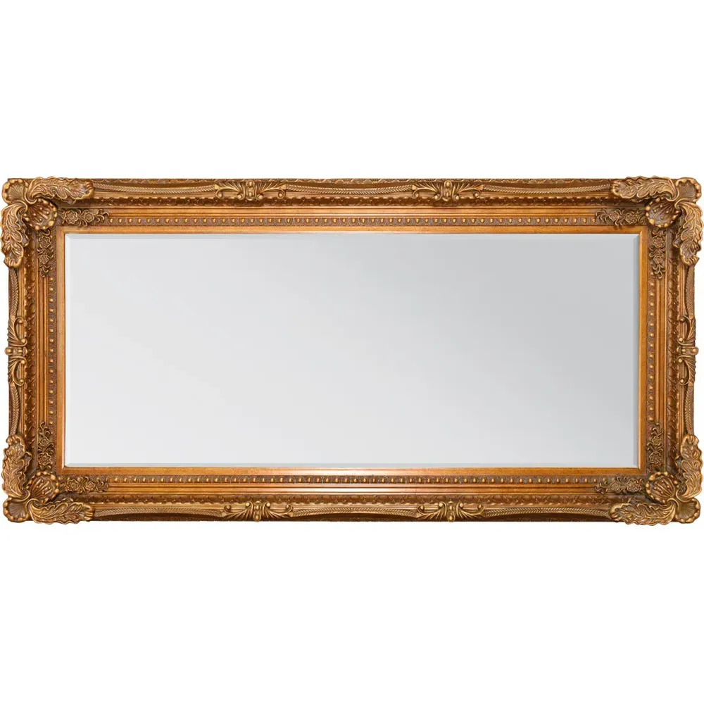 Carved Louis Large Wall Mirror - Gold