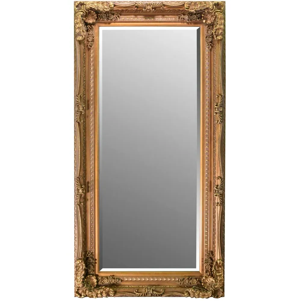 Carved Louis Large Wall Mirror - Gold