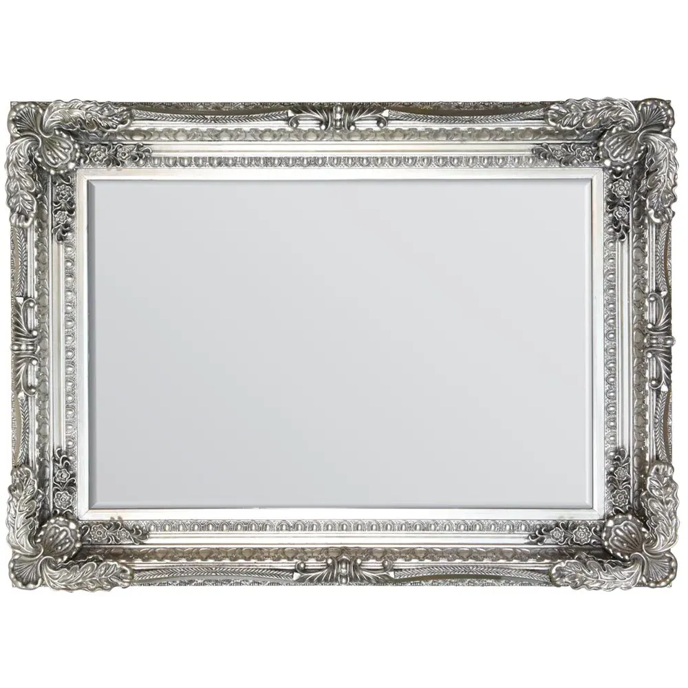 Carved Louis Wall Mirror - Silver