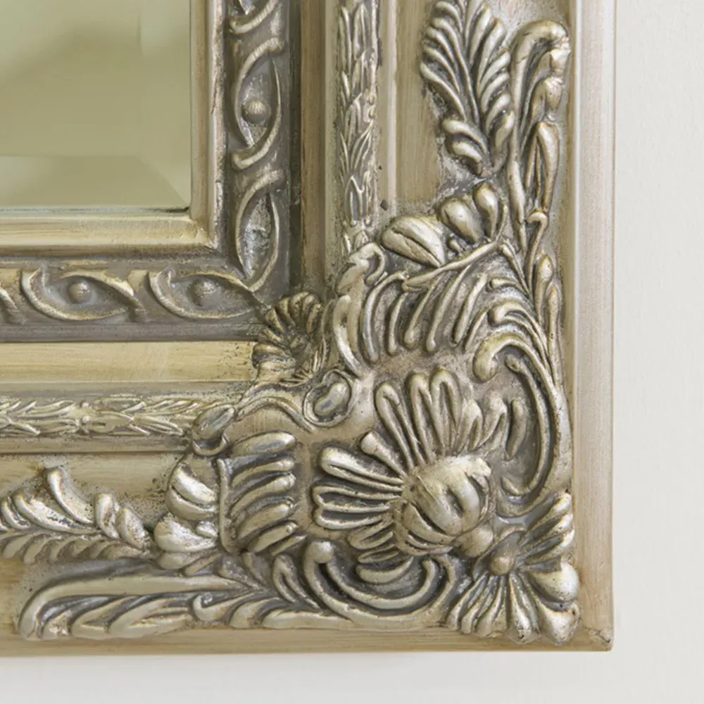 Caspian Antique Wall Mirror - Silver
