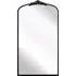 Crown Arched Leaner Mirror with Decorative Crown - Black, Metal