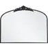 Crown Arched Wall Mirror with Decorative Crown - Black, Metal