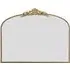 Crown Arched Wall Mirror with Decorative Crown - Gold, Metal