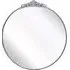 Crown Round Wall Mirror with Decorative Crown - Silver, Metal