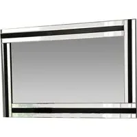 Dalton Large Bevelled Triple Edge Wall Mirror - Black, Silver