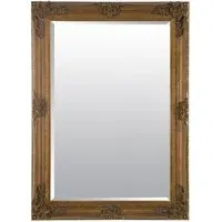 Davenport Large Wall Mirror with Ornate Flourish - Gold