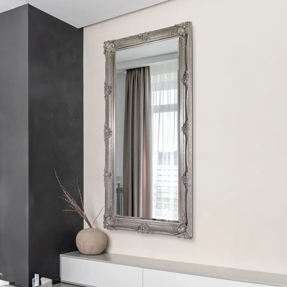 Davenport Ornate Full Length Mirror - Silver