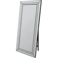 Double Bevel Venetian Cheval Free Standing Mirror - Clear
