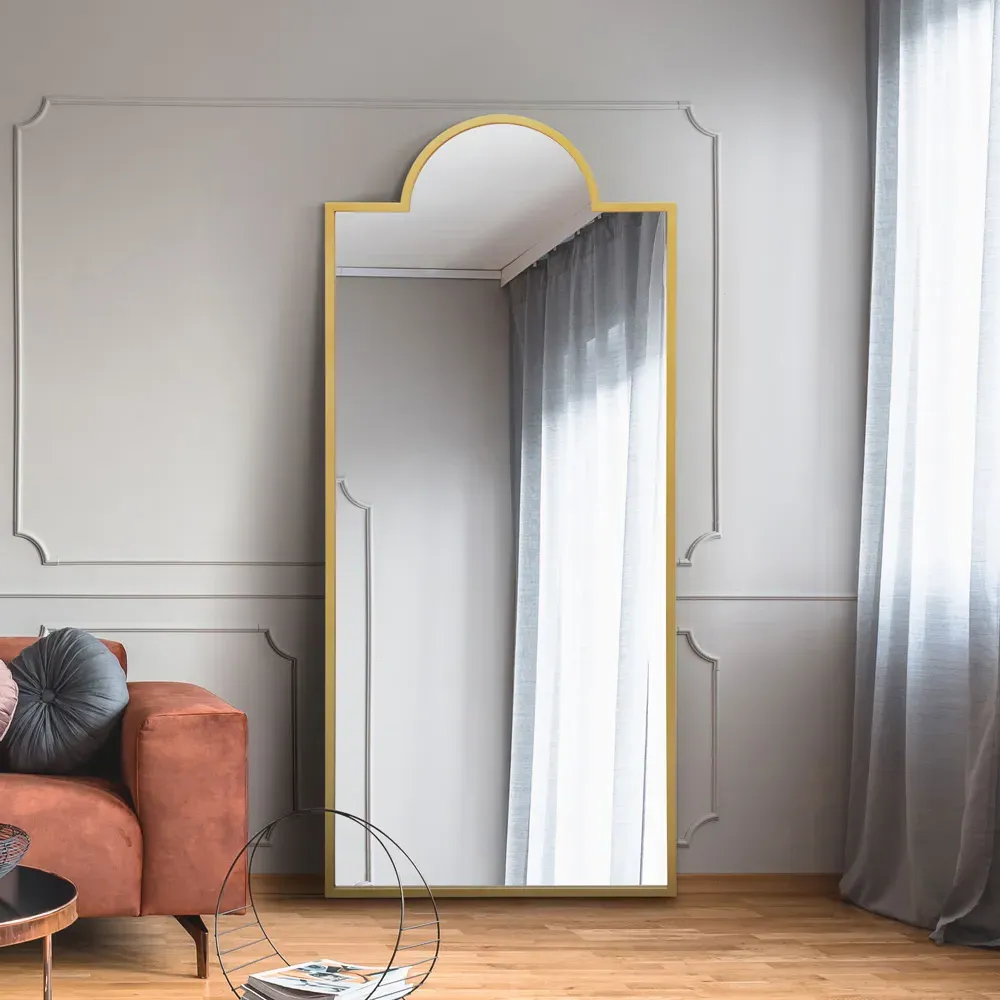 Fenestra Leaner Wall Mirror - Gold
