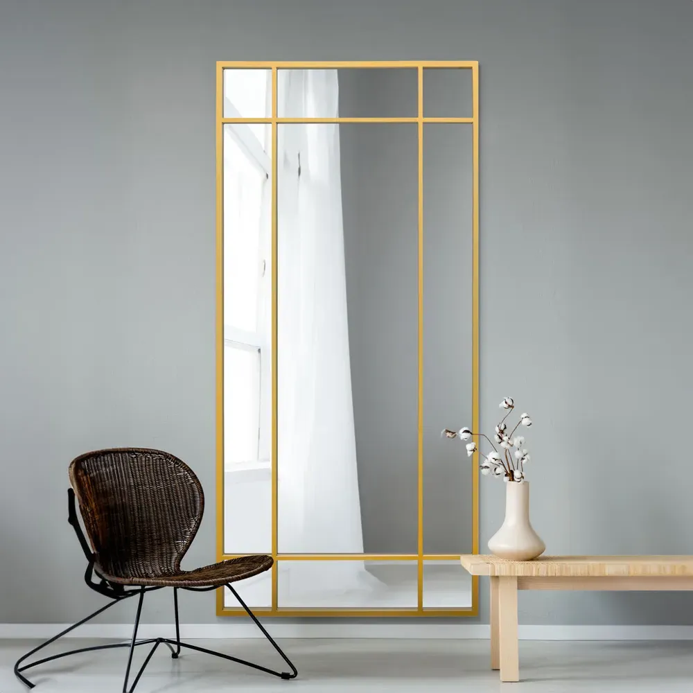 Fenestra Leaner Wall Mirror - Gold
