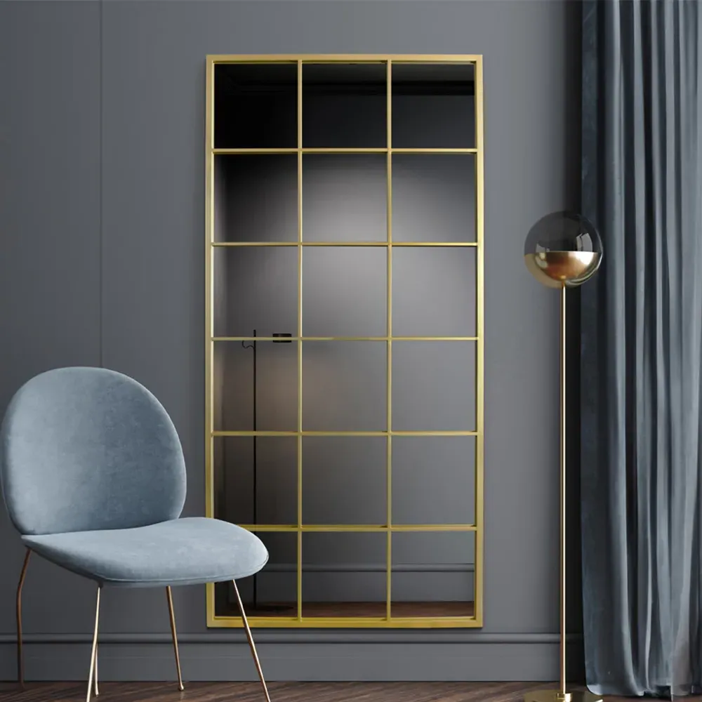 Fenestra Window Leaner Wall Mirror - Gold