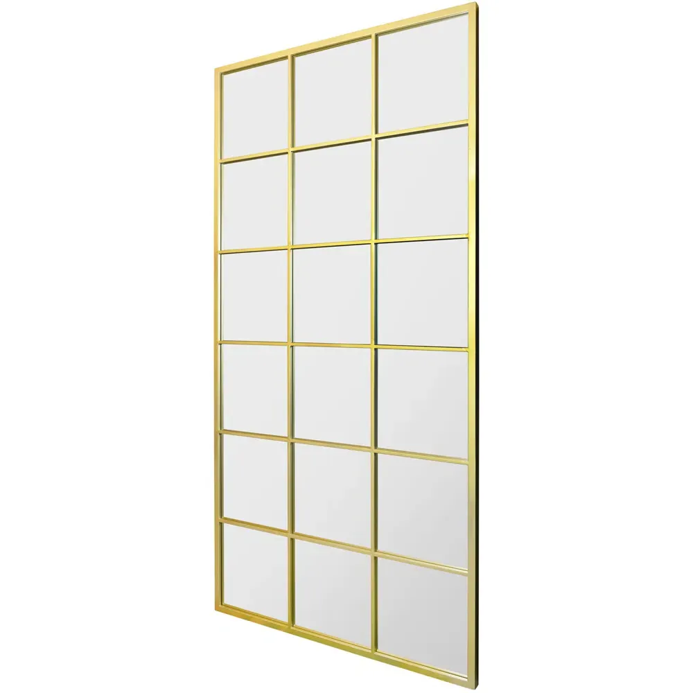 Fenestra Window Leaner Wall Mirror - Gold