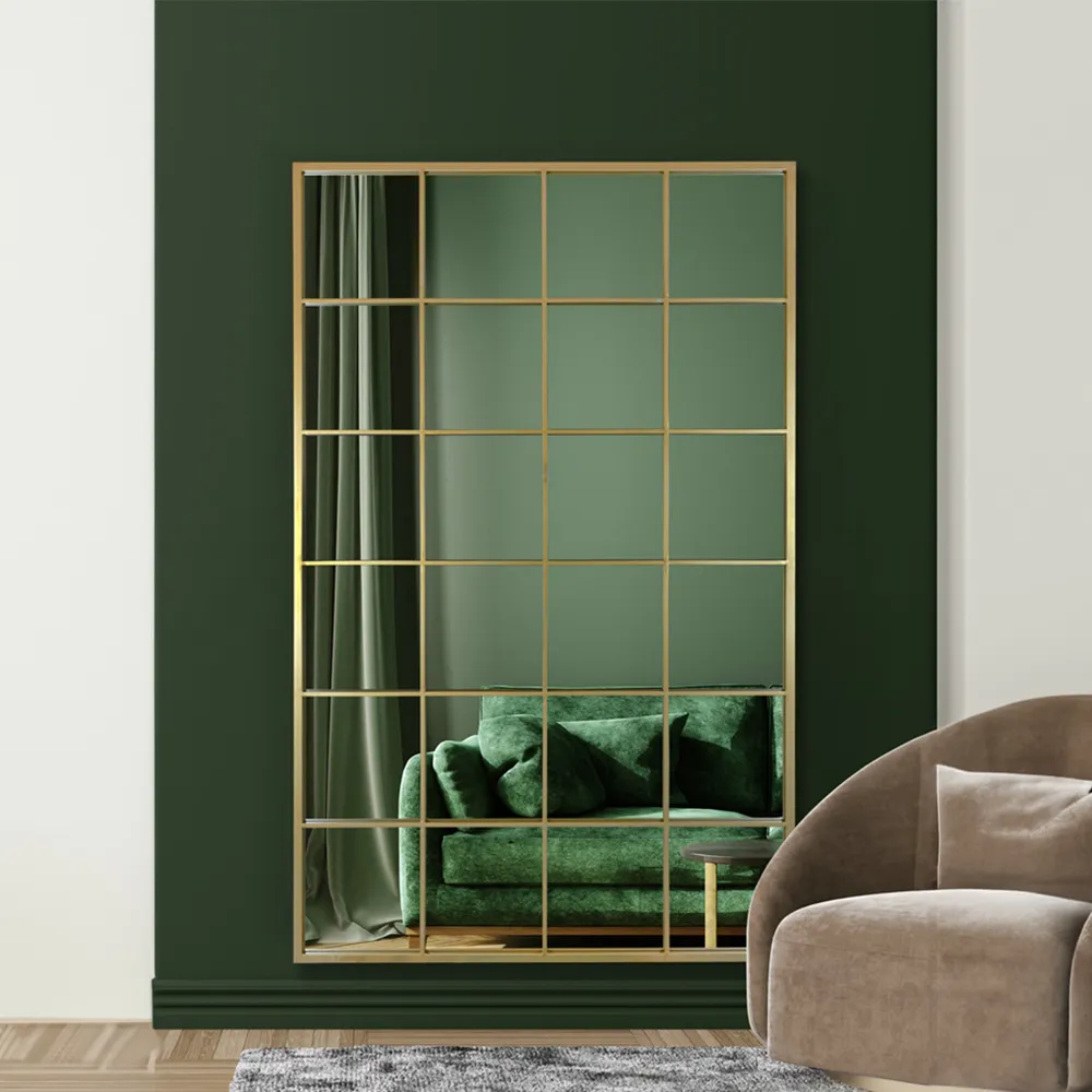 Fenestra Window Leaner Wall Mirror - Gold