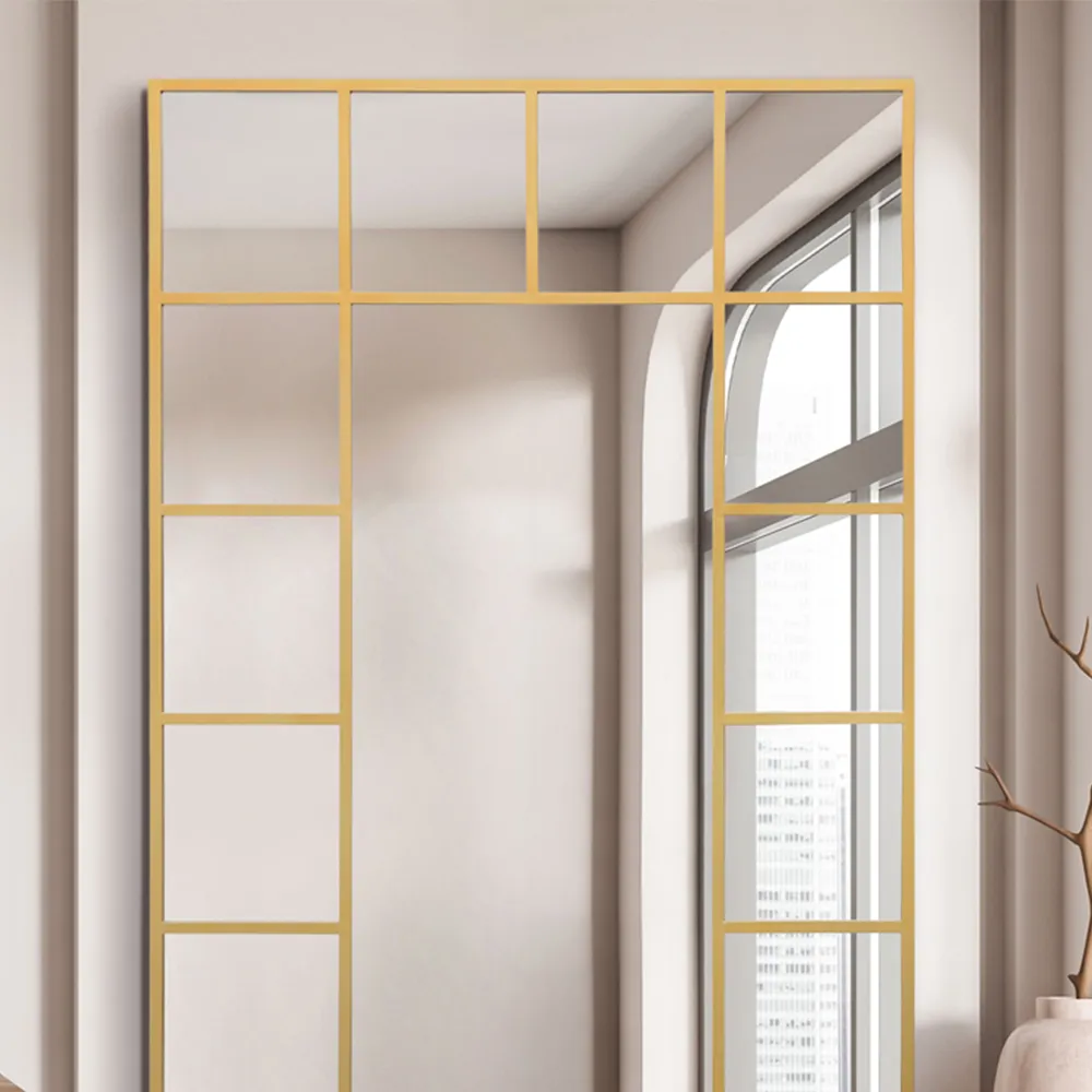 Fenestra Window Leaner Wall Mirror - Gold