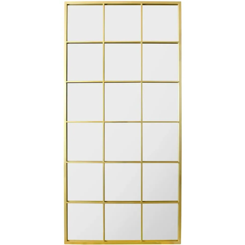 Fenestra Window Leaner Wall Mirror - Gold