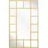 Fenestra Window Metal Leaner Wall Mirror - Gold