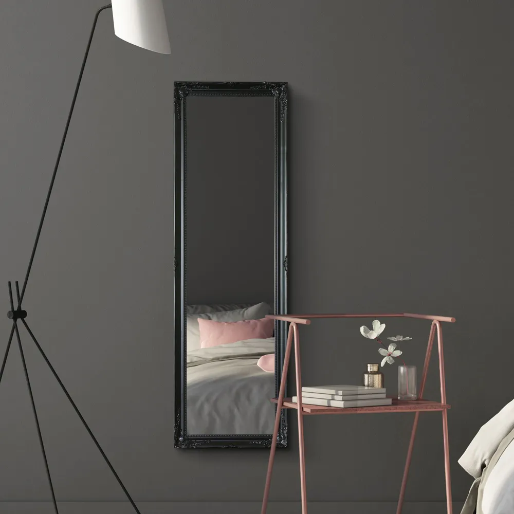 Fraser Beaded Dress Mirror - Black