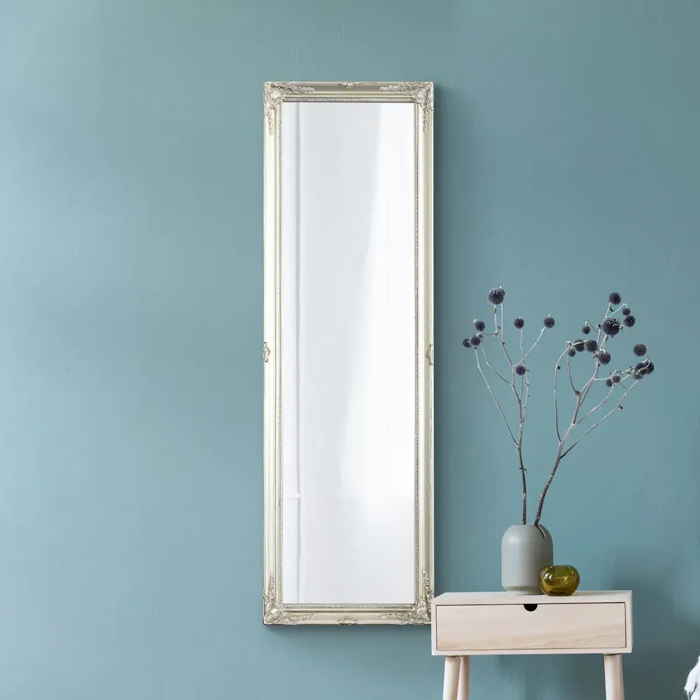 Fraser Beaded Dress Mirror - Silver