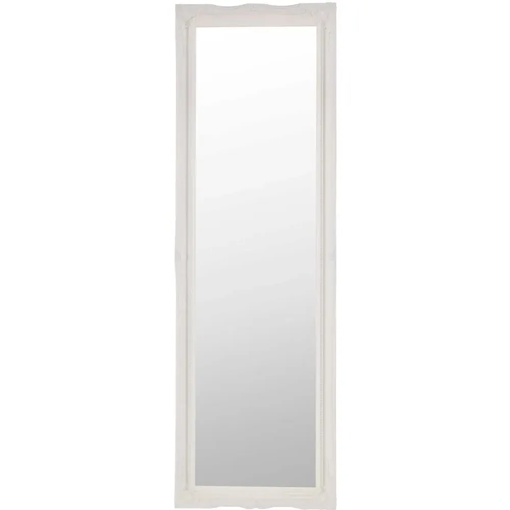 Fraser Beaded Dress Mirror - White image