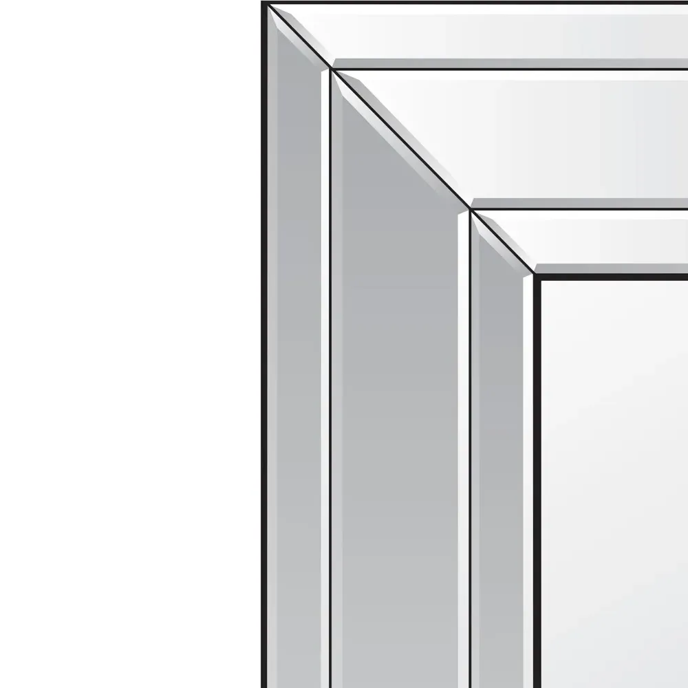 Langley Bevel Cheval Free Standing Mirror - Clear