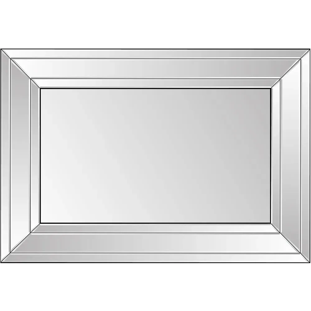 Langley Double Edge Bevelled Wall Mirror - Black
