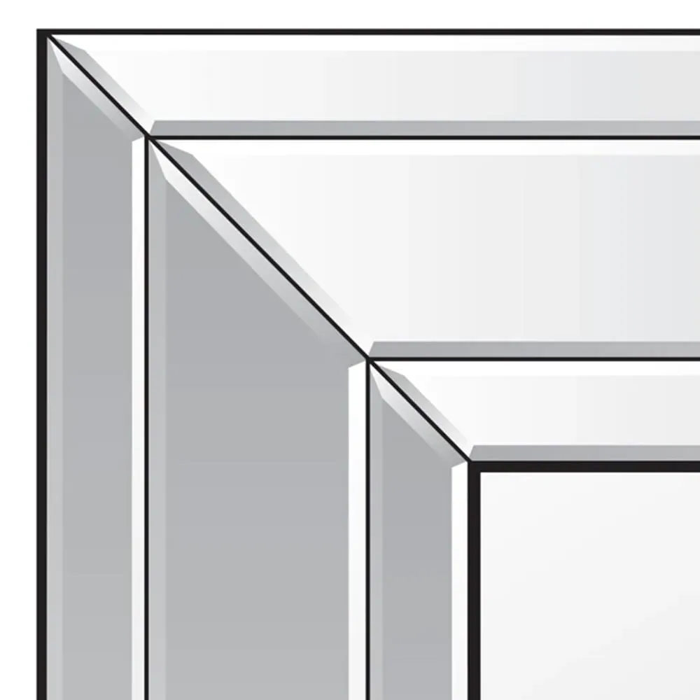 Langley Double Edge Bevelled Wall Mirror - Black