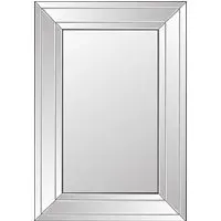 Langley Double Edge Bevelled Wall Mirror - Black